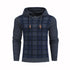Pullover Plaid Image Multi-Color Lines Men Hoodies